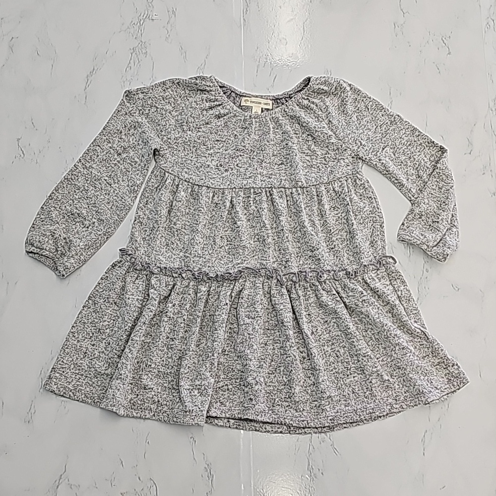 Tucker Tate Girls Long Sleeve Tiered Dress Gray Size 2